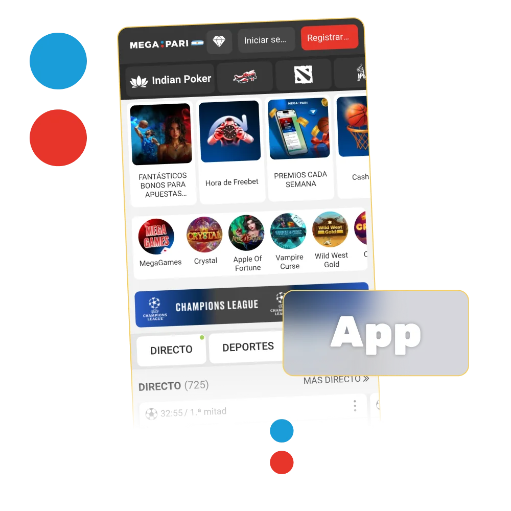Descarga la app de Megapari y comienza a apostar con acceso rápido.