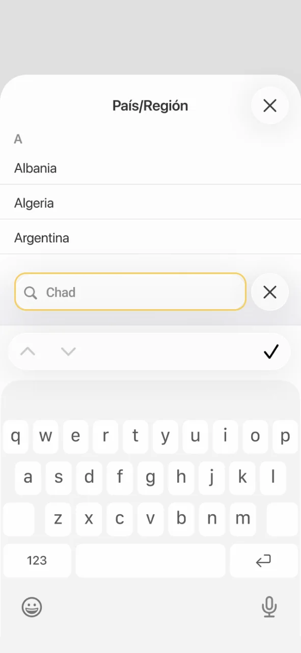 Cambia tu región de App Store a Chad y continúa con Megapari.
