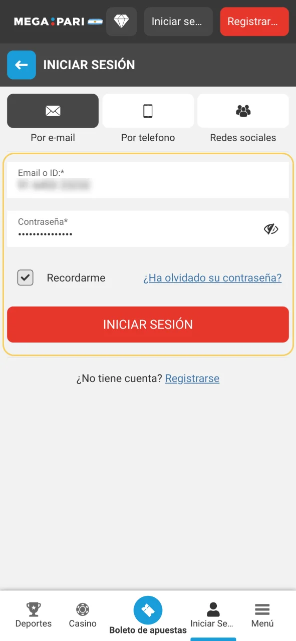 Inicia sesión en Megapari y accede a tu cuenta rápidamente.