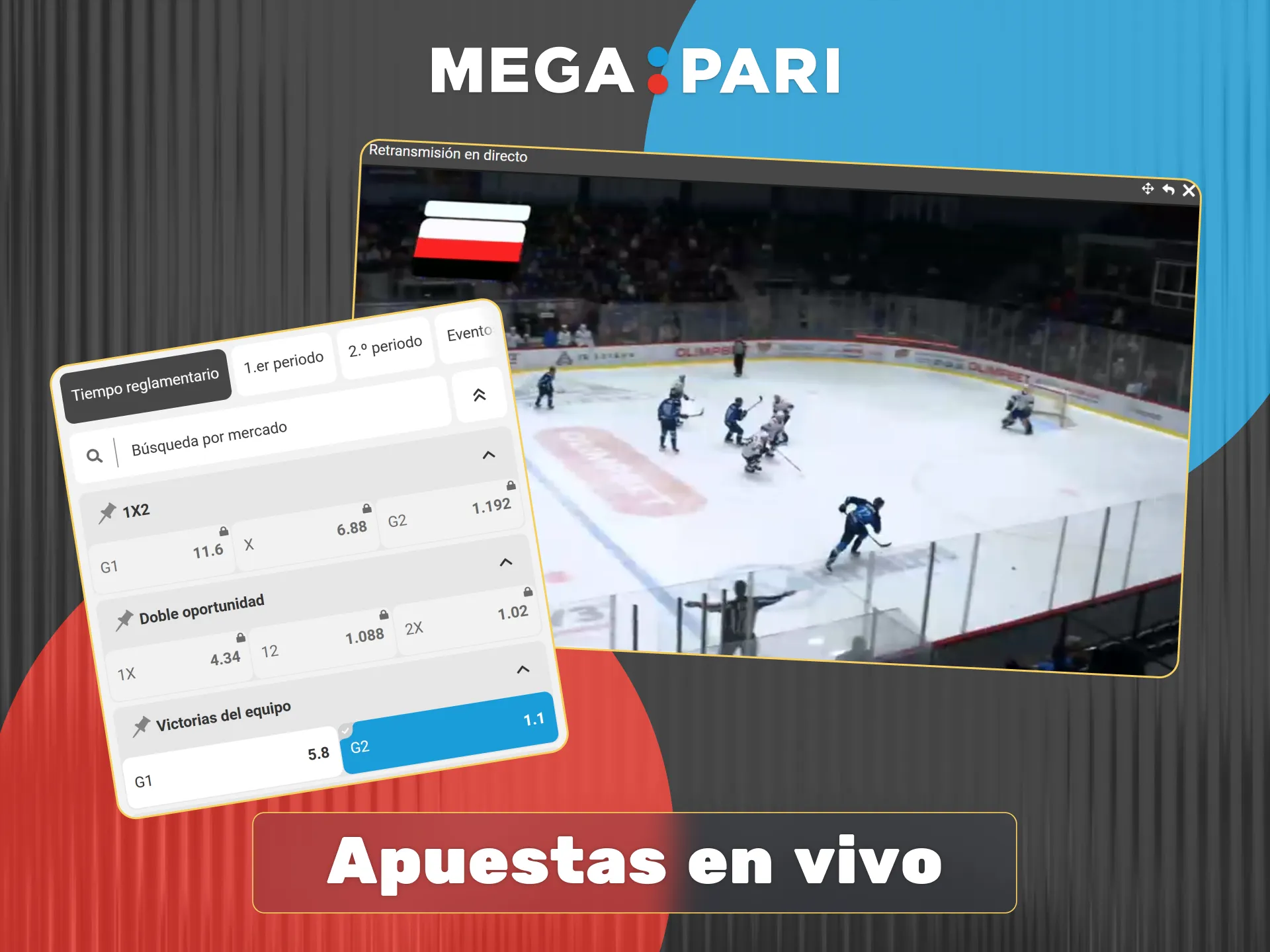 Apuesta en vivo en Megapari aprovechando el servicio de streaming y las cuotas dinámicas durante los eventos.