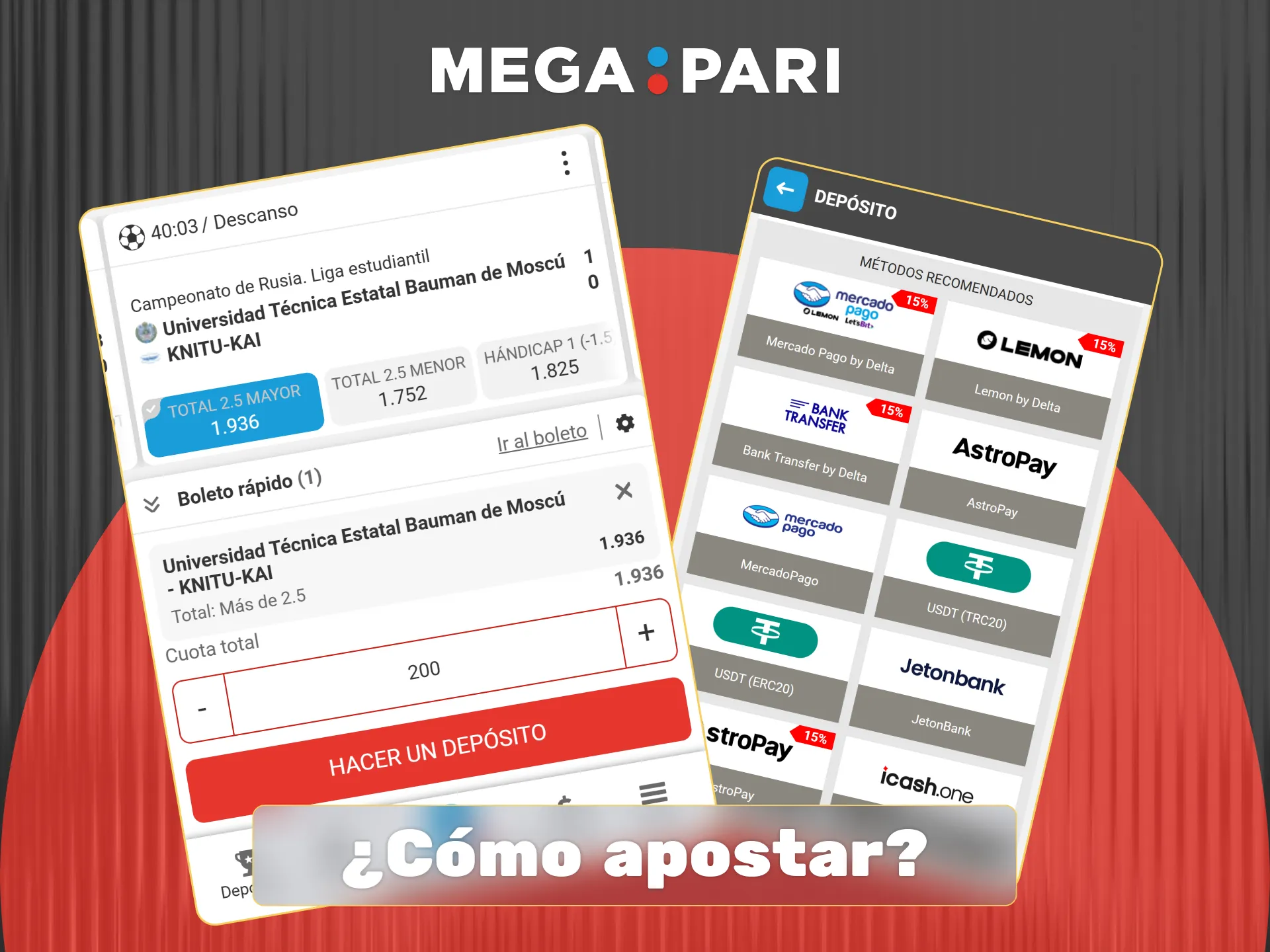 Realiza tu apuesta en Megapari rápidamente registrándote, añadiendo fondos y confirmando tu boleto de apuesta.