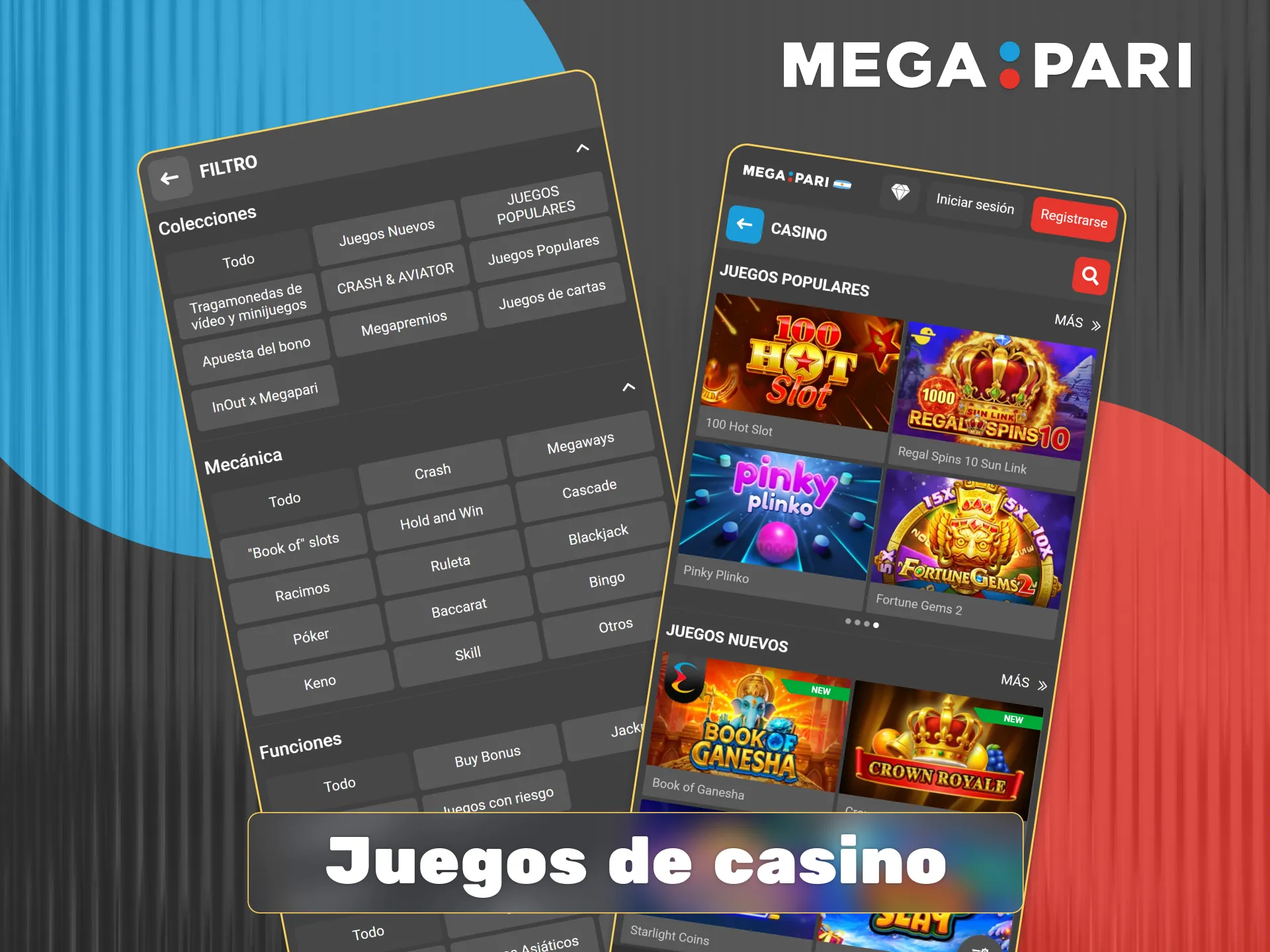 El casino Megapari Argentina pone a tu disposición más de veinte mil juegos de casino, tragaperras y mesas en vivo.