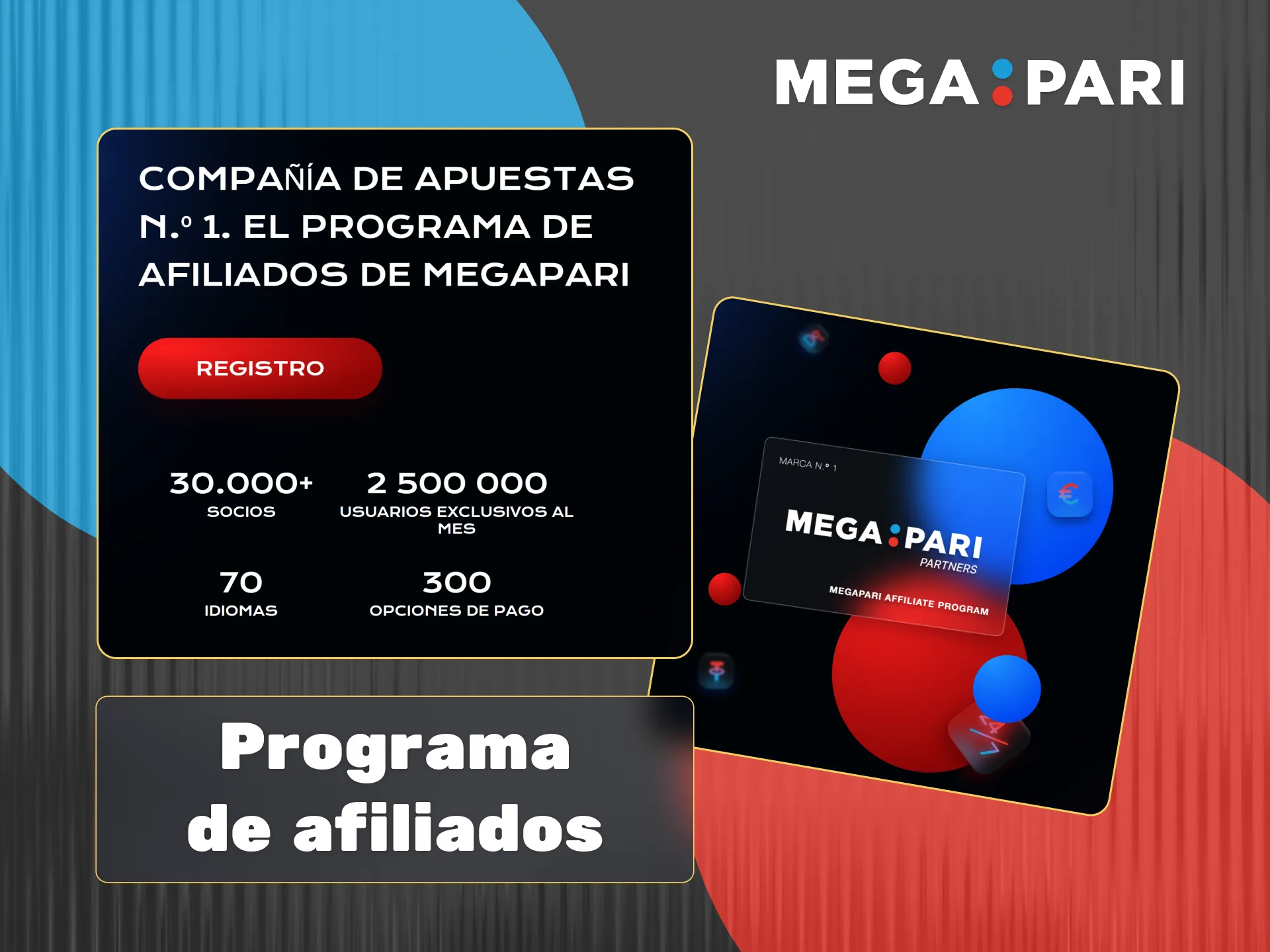 Únete al programa de afiliados de Megapari Partners y recibe altas comisiones semanales por tus referencias.