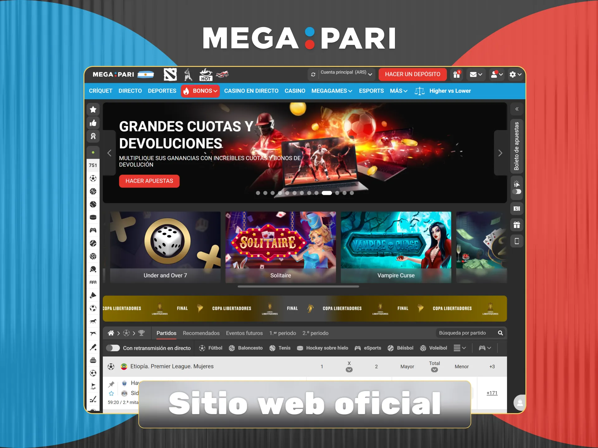 El sitio web oficial de Megapari en Argentina ofrece seguridad garantizada y métodos de pago locales como Mercado Pago.