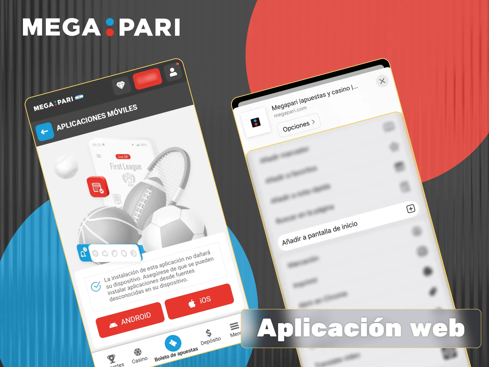 Instala la aplicación web PWA de Megapari para un acceso rápido y directo a todas las funciones en tu dispositivo.