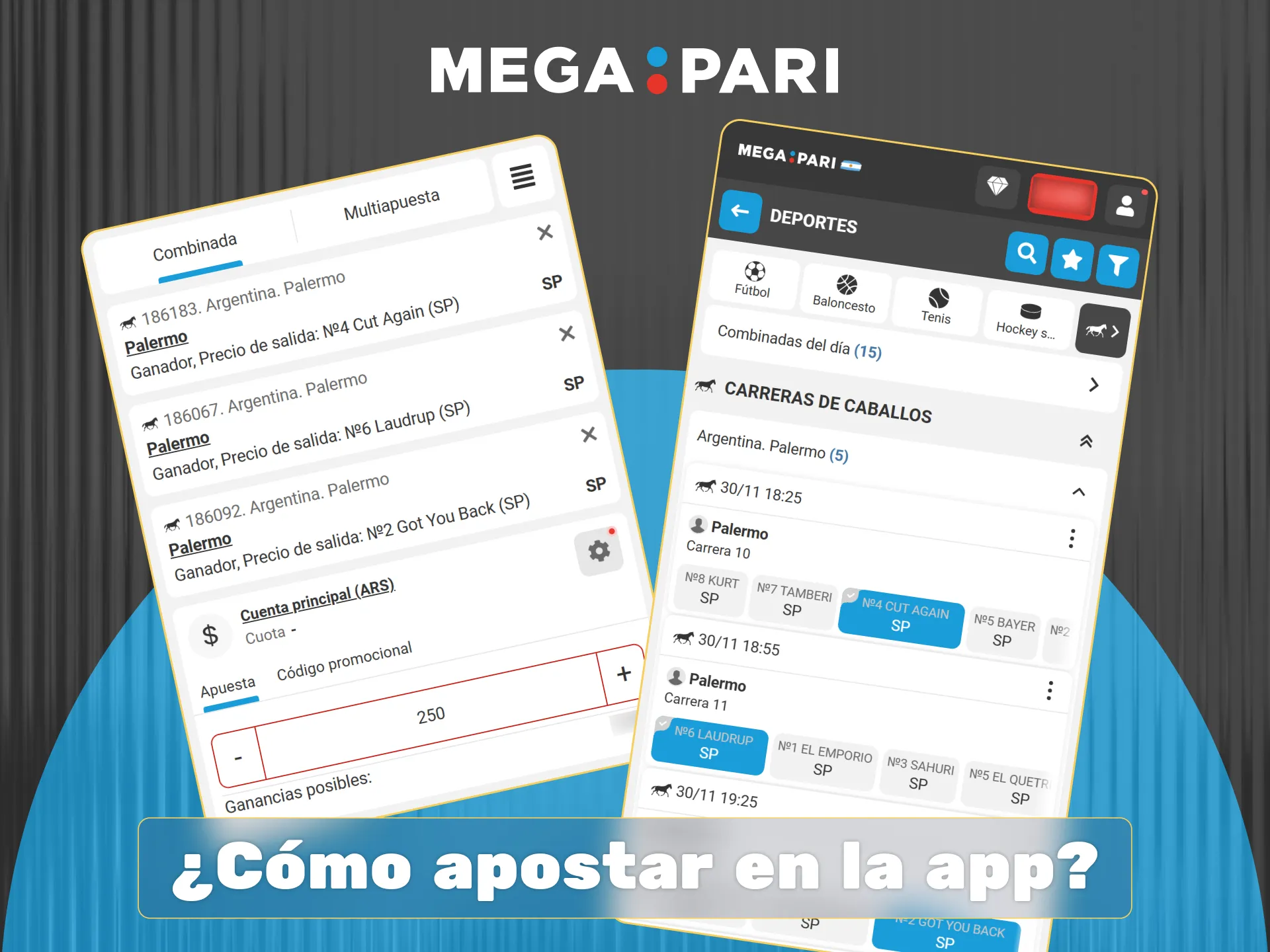 Coloca tu pronóstico en la aplicación de Megapari añadiendo fondos, analizando estadísticas y confirmando tu apuesta.