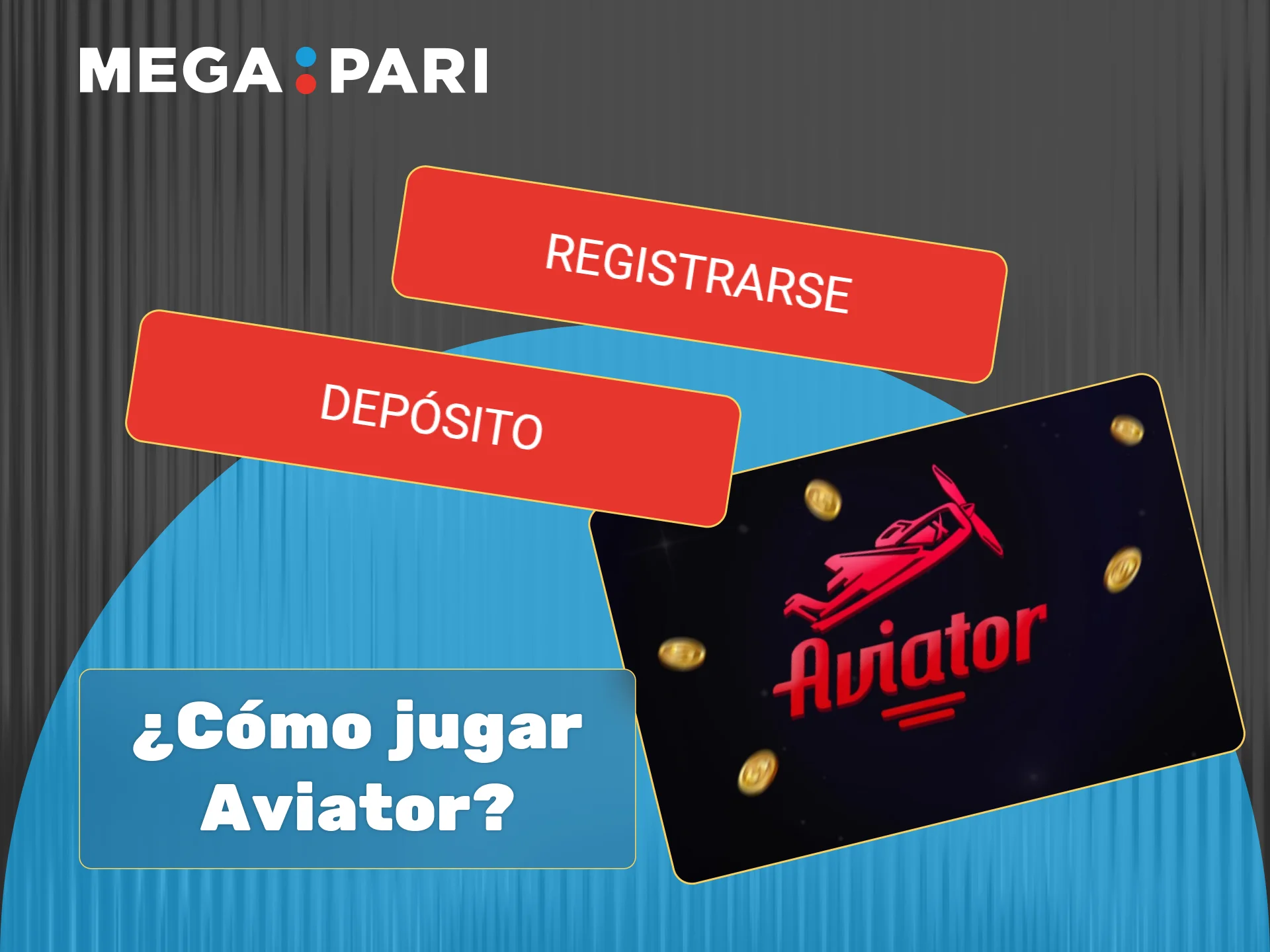 Juega a Aviator en Megapari completando tu registro, haciendo un depósito y retirándote a tiempo para ganar.