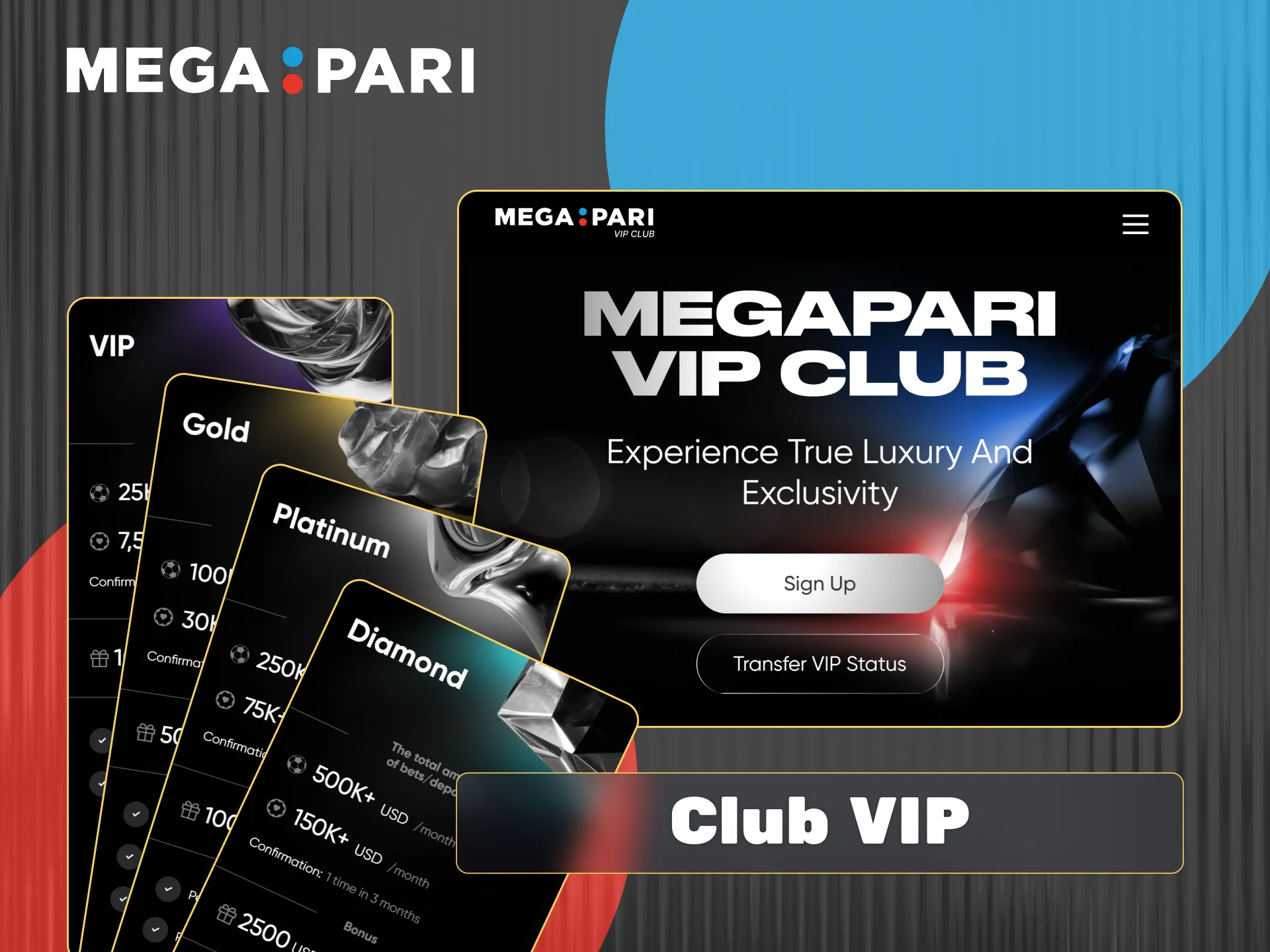 Únete al Club VIP de Megapari para acceder a beneficios exclusivos, gestores personales y bonificaciones de hasta 3.500.000 ARS.