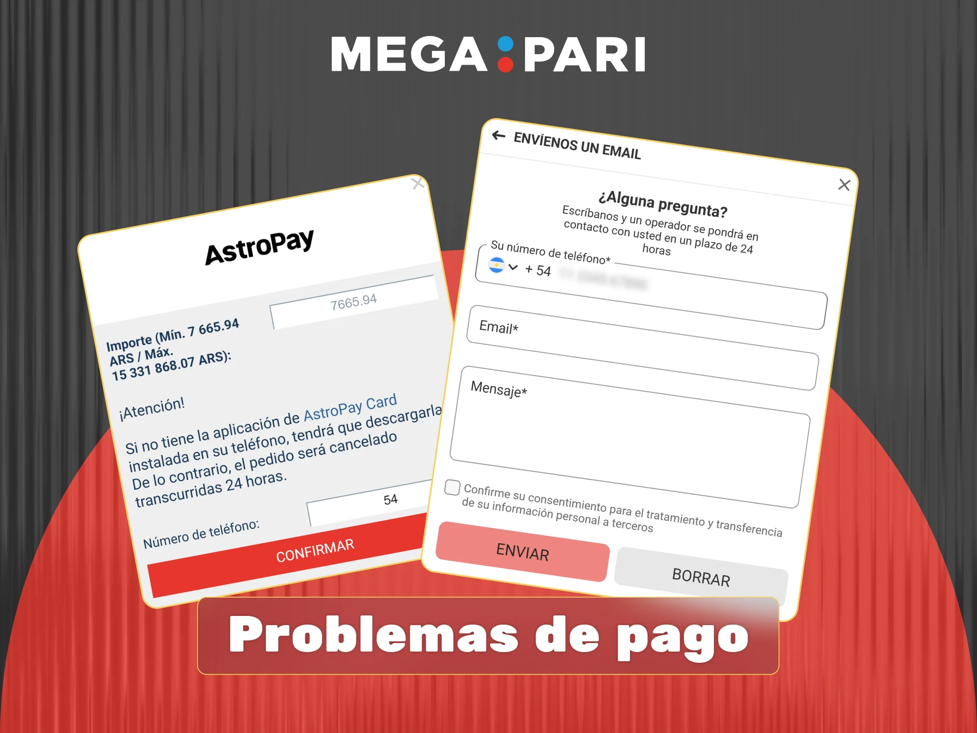 Contacta al soporte 24/7 de Megapari para solucionar problemas de pago, denegación de retiro o restricciones de cuenta.