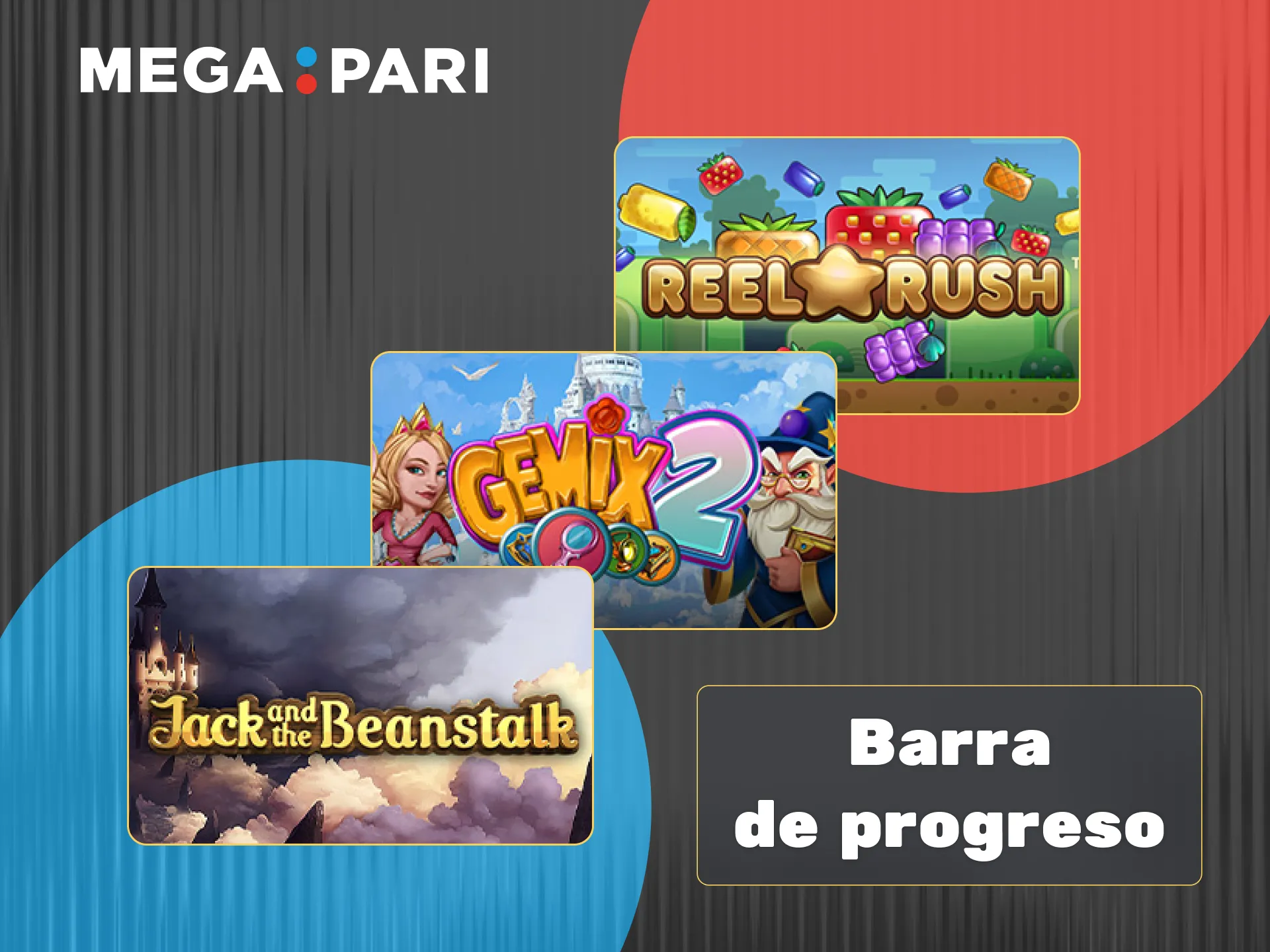 Explora las tragamonedas con barra de progreso en Megapari que desbloquean premios y funciones adicionales como en Reel Rush.