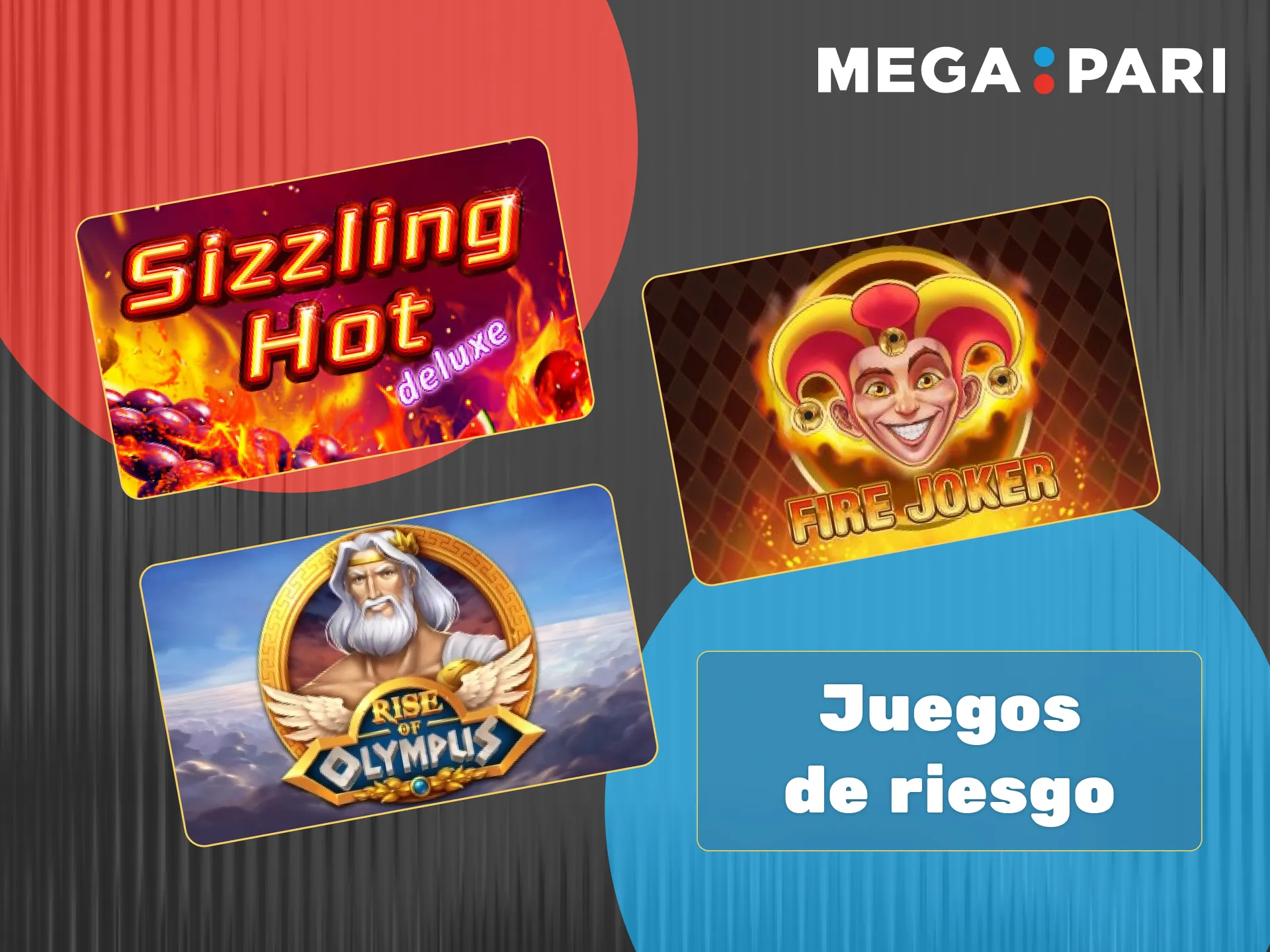 Duplica tus ganancias con los juegos de riesgo de Megapari como Rise of Olympus y Fire Joker.